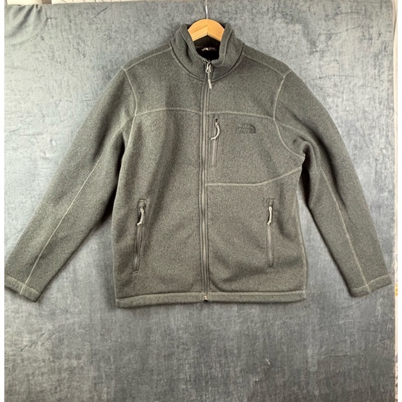 The North Face Men’s Fleece Gray Utility Jacket Sz Large - Picture 1 of 16